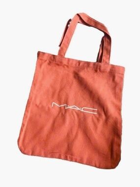 MAC Cosmetics Coral-Orange Canvas Tote Bag